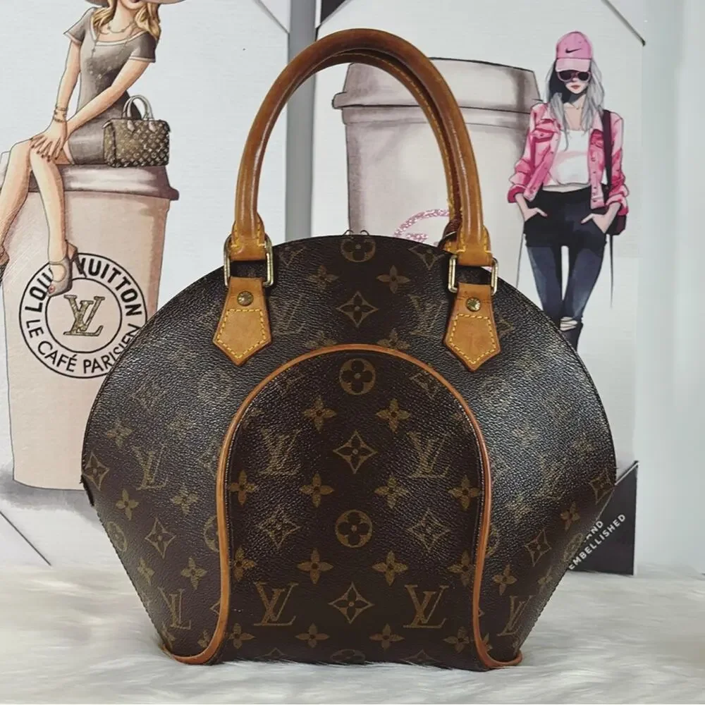 AUTHENTIC LOUIS VUITTON ELLIPSE PM HANDBAG MONOGRAM TH0033 - Picture 5 of 13